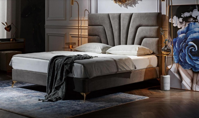 Hotel marriage luxury bed double bed bedroom design furniture wood luxury beds new