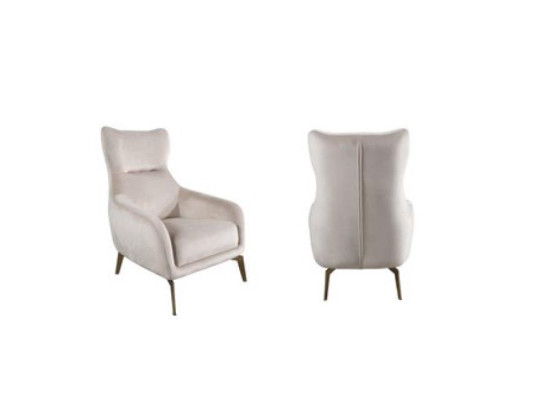 Classic armchair luxury upholstery textile padding seat single-seater modern white new