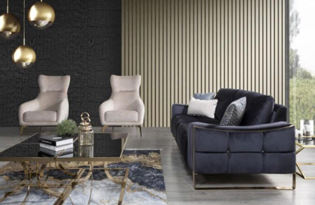 Classic armchair luxury upholstery textile padding seat single-seater modern white new