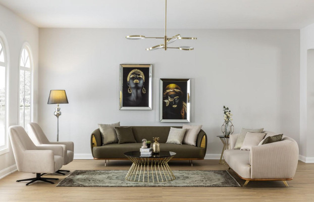 Modern sofa 2-seater upholstered sofa white fabric seating design couch sofas fabric
