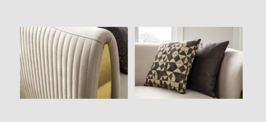 Modern sofa 2-seater upholstered sofa white fabric seating design couch sofas fabric