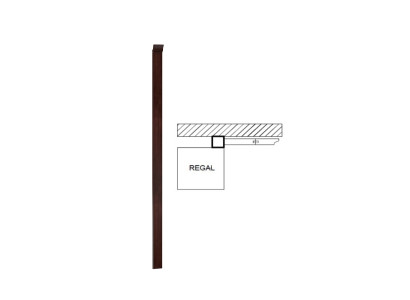 Post Eck Decoration Office Element Office Office Wood Post Shelf Monaco