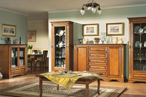 Classic display cabinet showcase cabinet glass cabinet colonial wardrobe new OK2