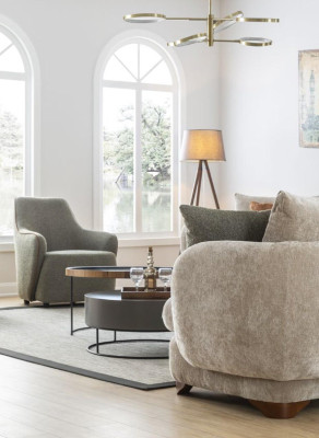 Armchair Luxury Couch 1 Seater Sofa Textile Fabric Sofas Relax Club Furniture