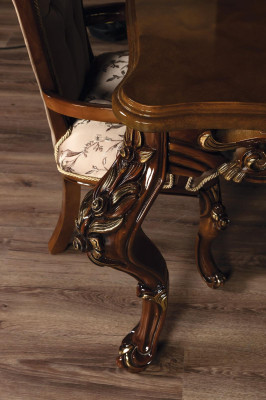 Classic dining room table with 4 chairs baroque rococo style furniture