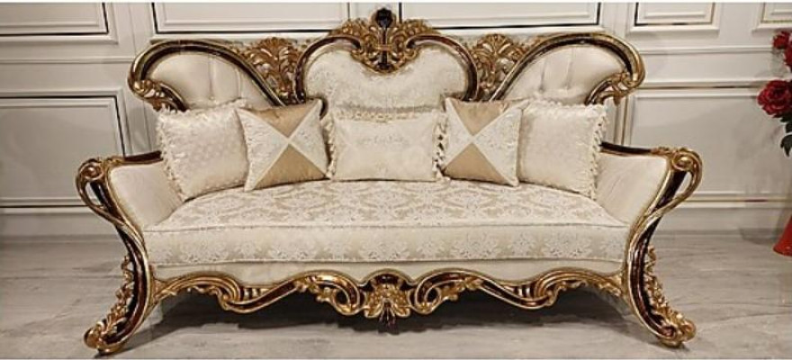 Classic Baroque Rococo Sofa Set 3+1 Seater Couches Complete Furniture
