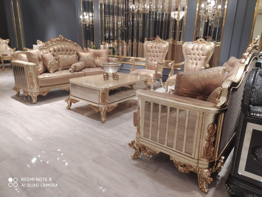 Beige Chesterfield Armchair Antique Style Chairs Armchair Baroque Rococo Furniture