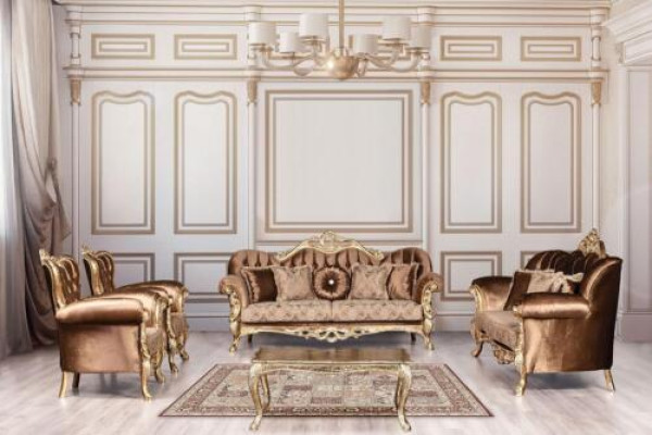 Classic living room sofa set sofa couch furniture arrangement 3+1 seat