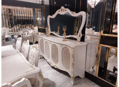 Luxury furniture living room sideboard with mirror design console sideboard wood