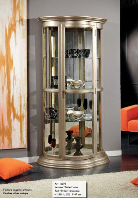 Classic Display Cabinet Glass Cabinet Cabinet Wood Living Room Luxury Brown Sideboard