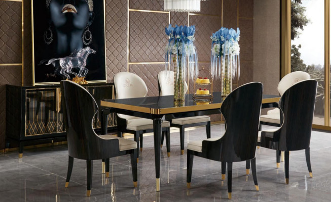 Dining table set dining room living room dining table wood glass furniture