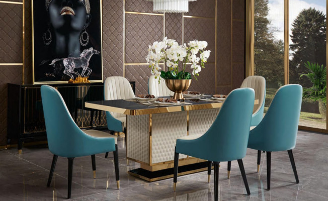 Dining table with 6 chairs chair dining room set dining group modern furniture table