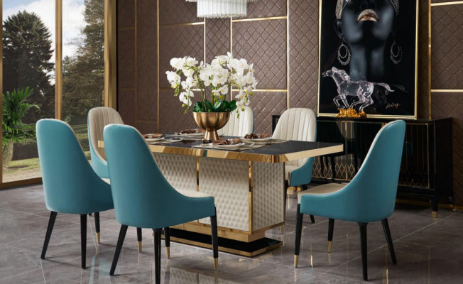 Dining table design table stainless steel modern dining room living room kitchen