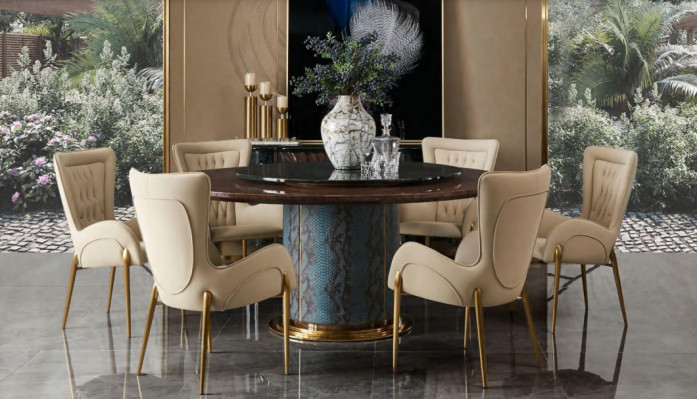 Croco dining room table round tables dining table wood designer dining room