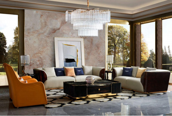 Leather sofa designer couch upholstered sofa couches four-seater furniture living room wood