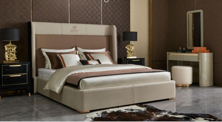 Bed Bedroom Set Design Furniture Luxury Beds 2x Nightstand 3-piece Bed Frame