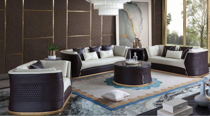 3-2-1 seater set with coffee table, 2x side tables, living room suite, sofa couch, 6-piece set.