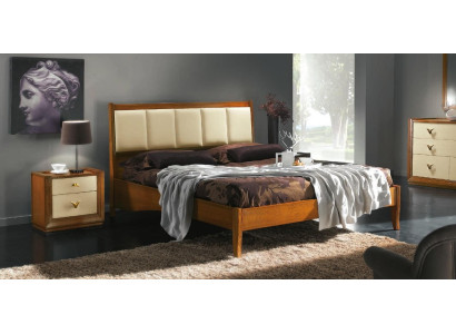 Luxury 3-Piece Set Bedroom Bed Nightstand Double Wooden Bed Frame New