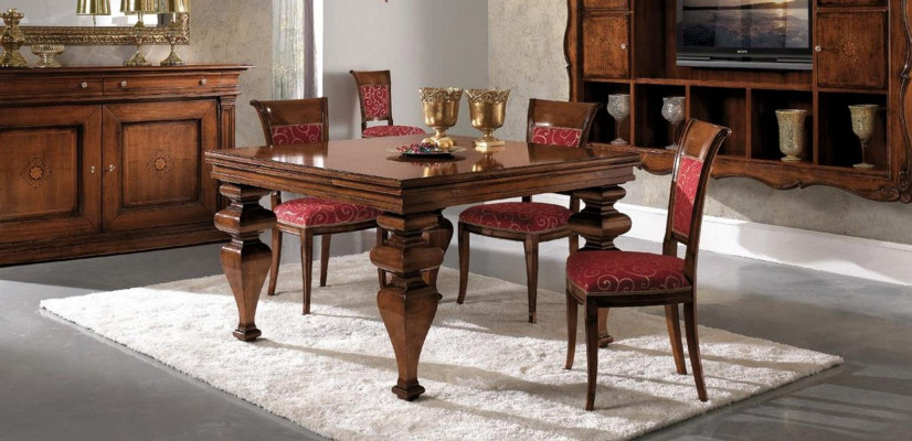 Dining Room Set Furniture Design Wood Furniture Sideboard 4x Chair Table Complete 7-piece Set.