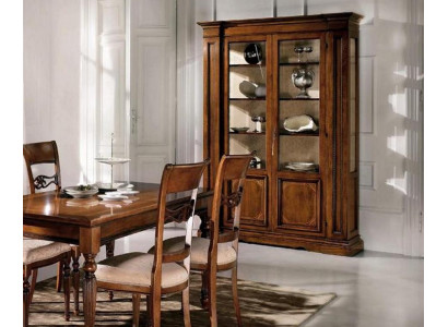 Showcase Wood Luxury Cabinets Classic Sideboard Design Furniture Italian Brown