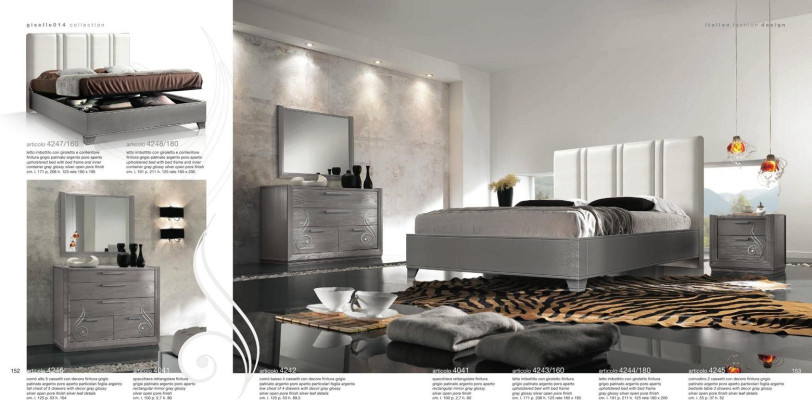 Luxury Set Bedroom Bed Nightstand Dresser Mirror Group Ensemble New 5-piece.