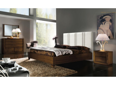 Bedroom bed nightstand double beds modern bed frame bed set three-piece.