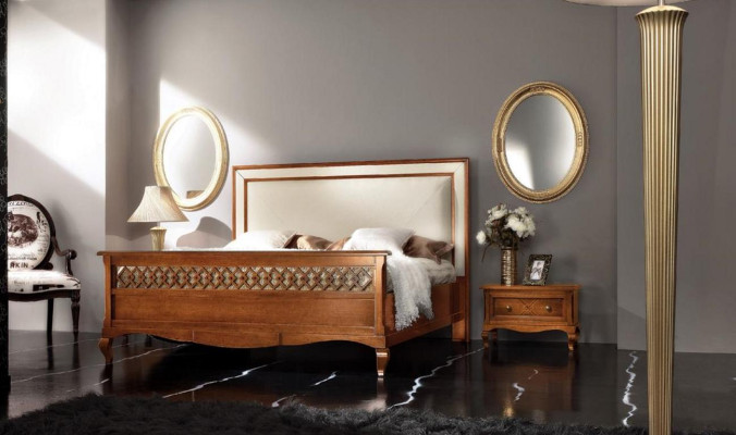 Bedroom furniture set suite Italian furniture nightstand solid wood 3-piece set