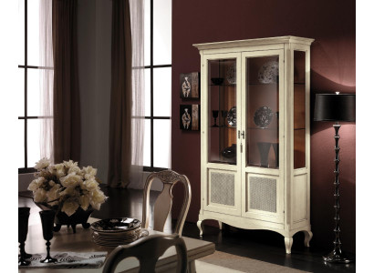 Display cabinet wood luxury cupboards classic sideboard design furniture Italian brown