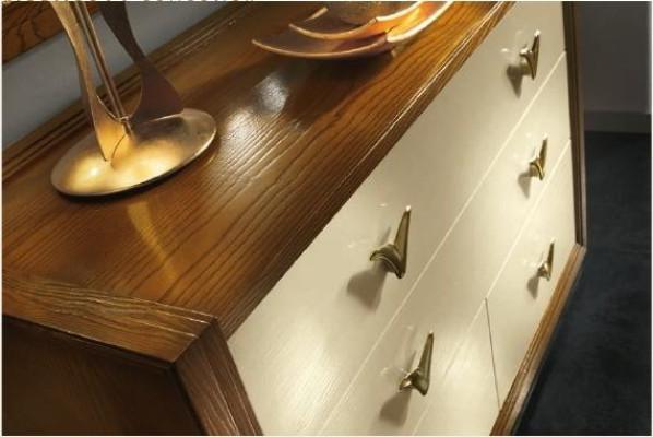 Chest of drawers, mirror, console, sideboards, wooden cabinets, console, Italy, set of 2 pieces.