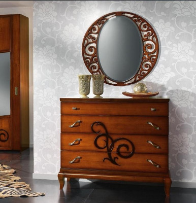 2-piece set: dresser, mirror, dresser group, console, cabinets, modern