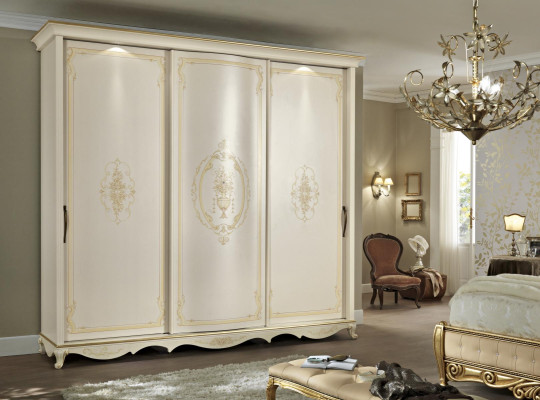 Solid wood wardrobe, bedroom furniture design wardrobe, white cupboards
