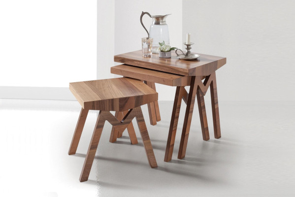 Plant stands side tables wooden tables table set side table coffee table 3-piece.