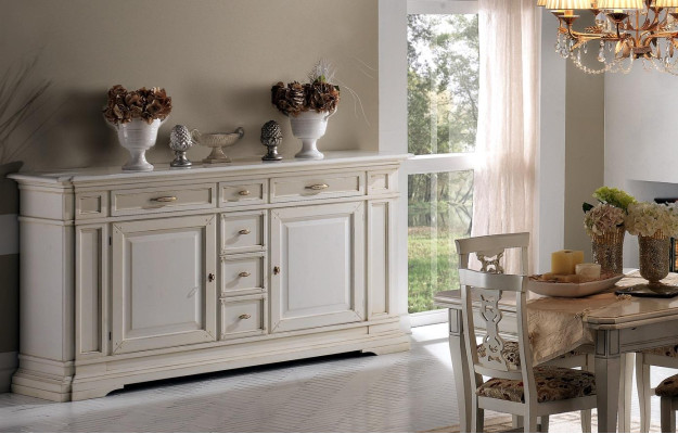 7-piece set wooden furniture chest of drawers 4x chair table display cabinet new group dining room set