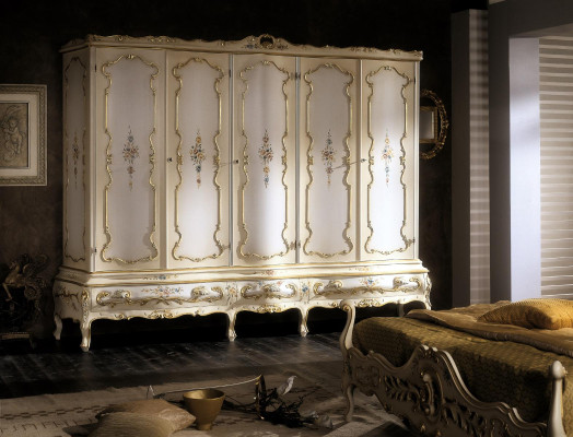 Wardrobe New Multipurpose Cabinet 5 Doors Drawers Tall Cabinet Wood White