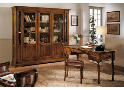 Office set wood table chair bookcase desk shelf cabinets 3-piece set new