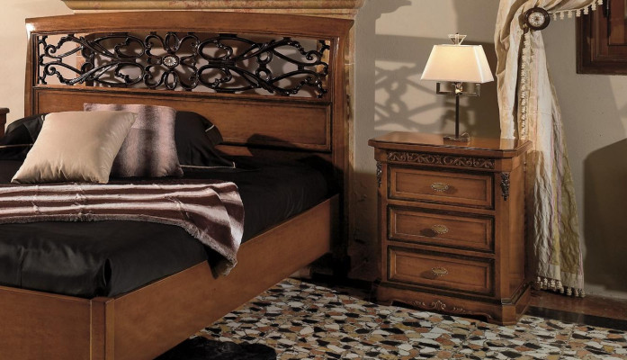 Bedroom furniture set Italian furniture nightstand solid wood 3-piece set