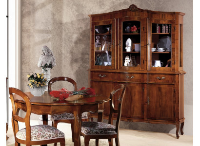 Sideboard Display Cabinet Glass Cabinet Wooden Solid Furniture Italy Glass