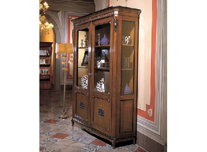 Classic furniture Italian furniture wood brown showcase chic display cabinet