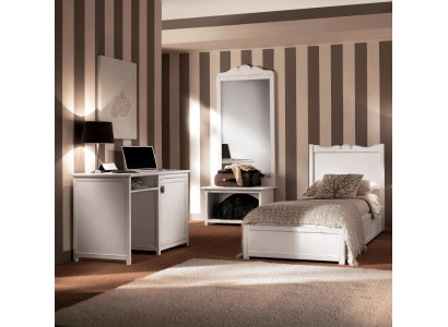 Bed, desk, bedroom design, hotel furnishing sets, 4-piece set mirror