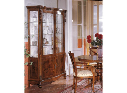 Luxury cabinet wood furniture cabinets showcase shelf filing cabinet glass cabinet antique