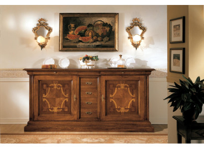Luxury Italian Wooden Furniture Sideboard Dresser Baroque Style Solid Wood