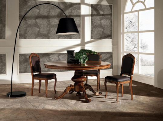 Classic dining table table round tables round baroque rococo furniture round tables new