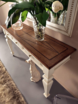 Designer console dressing table cosmetics table mirror dresser vanity tables 2-piece set.