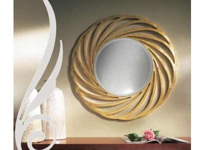 Round mirror, hanging mirror, wood, modern wall mirror, furniture mirror design, 90x90