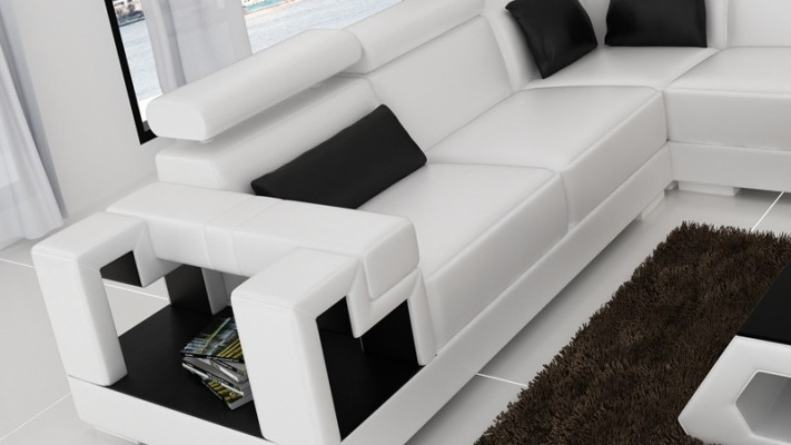 Corner sofa couch upholstery living area leather corner sofas set L-shape new