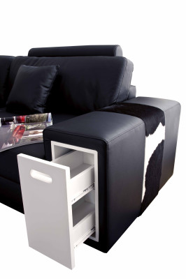 Designer corner sofa upholstered living landscape leather couch sofas sofa XXL