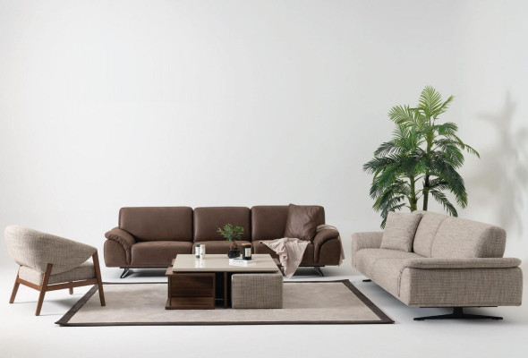 Luxury living landscape armchair couch upholstery textile couches design gray