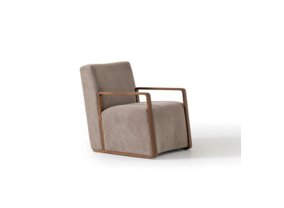 Armchair 1-seater sofa textile fabric couches upholstery design furniture new gray