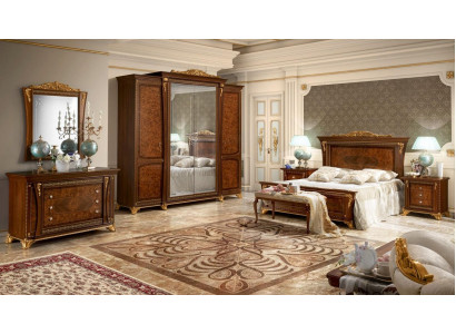 Baroque Rococo Luxury Set Beds Sets Nightstand Wardrobe 7-piece Bedroom