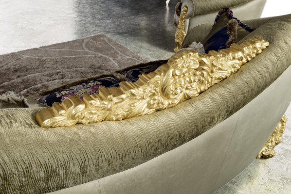 Sofa Couch Velvet Upholstery Seat 3+1+1 Seater Design Couches Sofas Wood New Suite